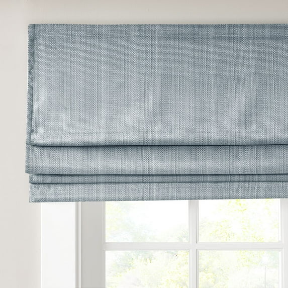 Dovelina Basketweave Room Darkening Cordless Roman Shade, Blue, 64" L x 35" W