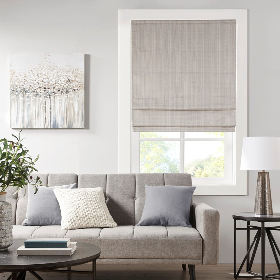 MAYEERTY Basketweave Room Darkening Cordless Roman Shade, taupe, 64" L x 23" W