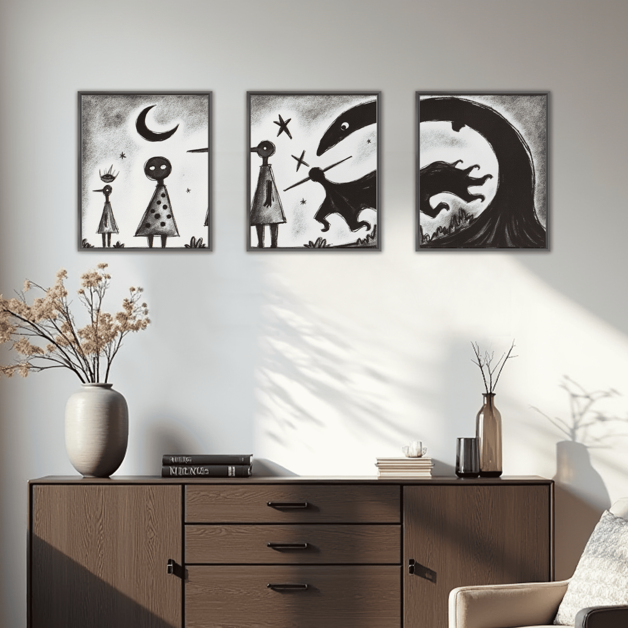 MAYEERTY Modern Abstract Wall Art Painting, Living Room Decor, Black Aluminum Alloy Frame, 7.87"x9.84"