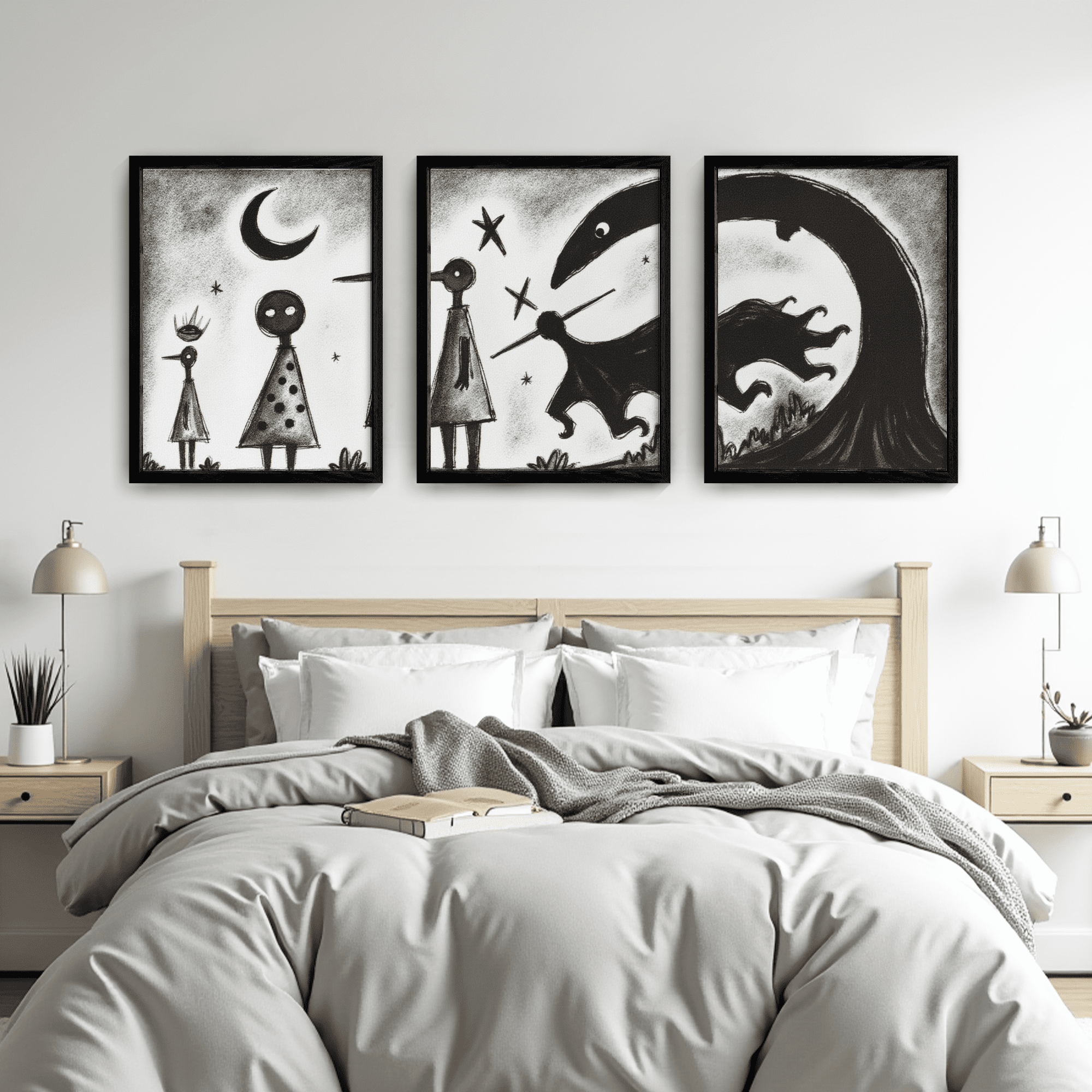 MAYEERTY Modern Abstract Wall Art Painting, Living Room Decor, Black MDF Frame, 23.6"x15.8"