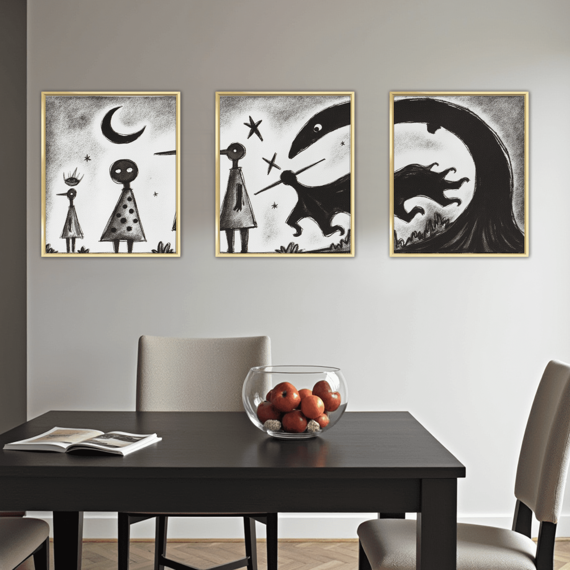 MAYEERTY Modern Abstract Wall Art Painting, Living Room Decor, Glod Aluminum Alloy Frame, 15.7"x11.8"