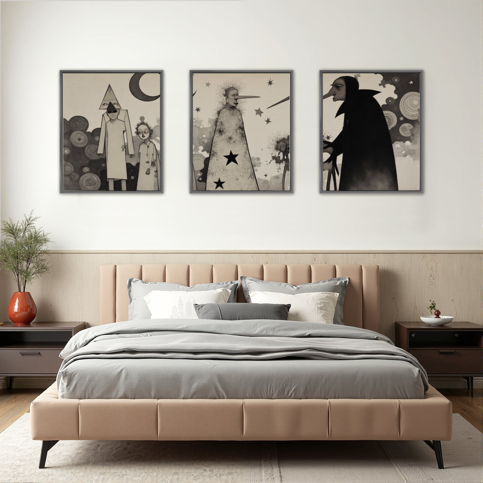 MAYEERTY Modern Abstract Wall Art Painting, Living Room Decor, Black Aluminum Alloy Frame, 7.87"x9.84"