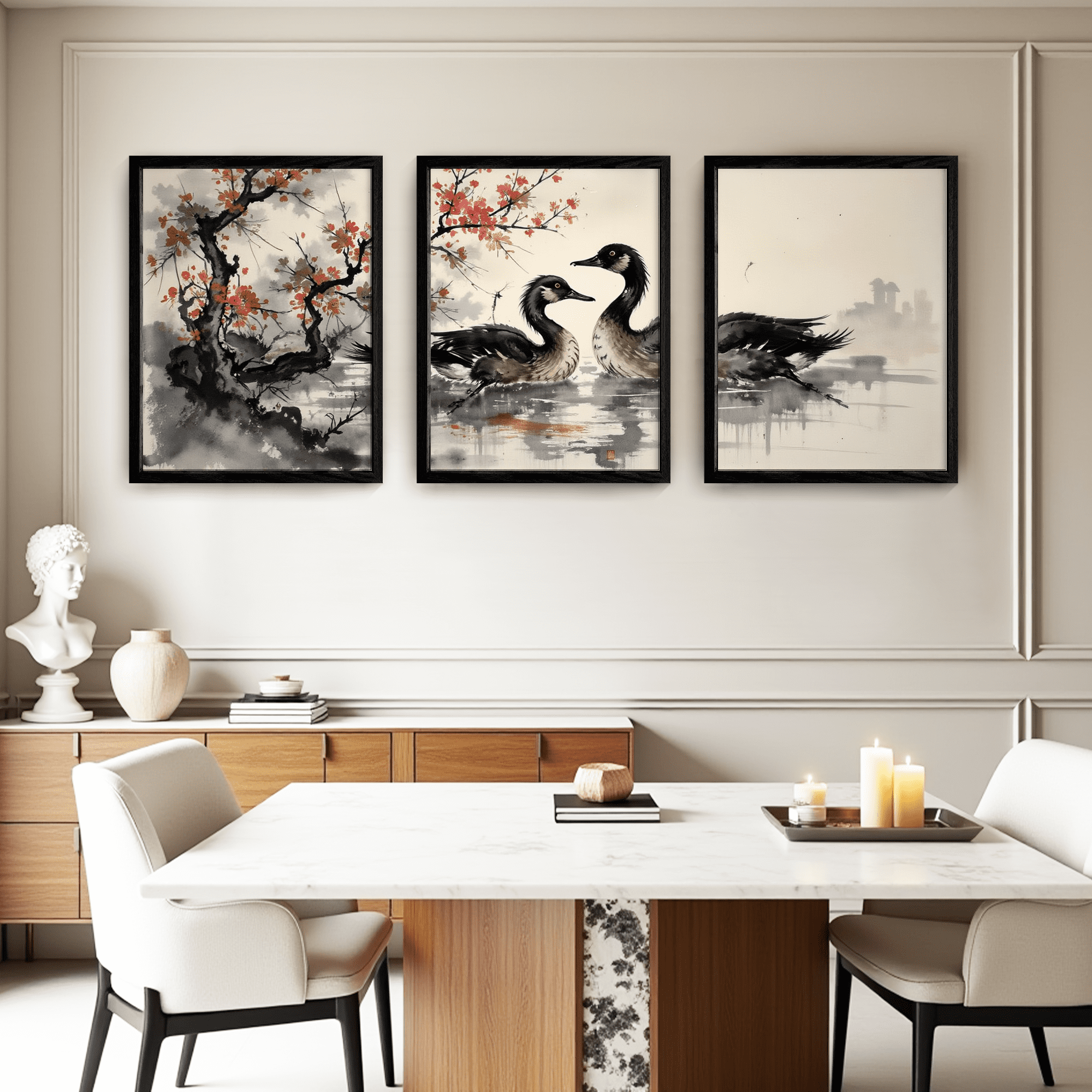MAYEERTY Modern Abstract Wall Art Painting, Living Room Decor, Black MDF Frame, 7.87"x9.84"