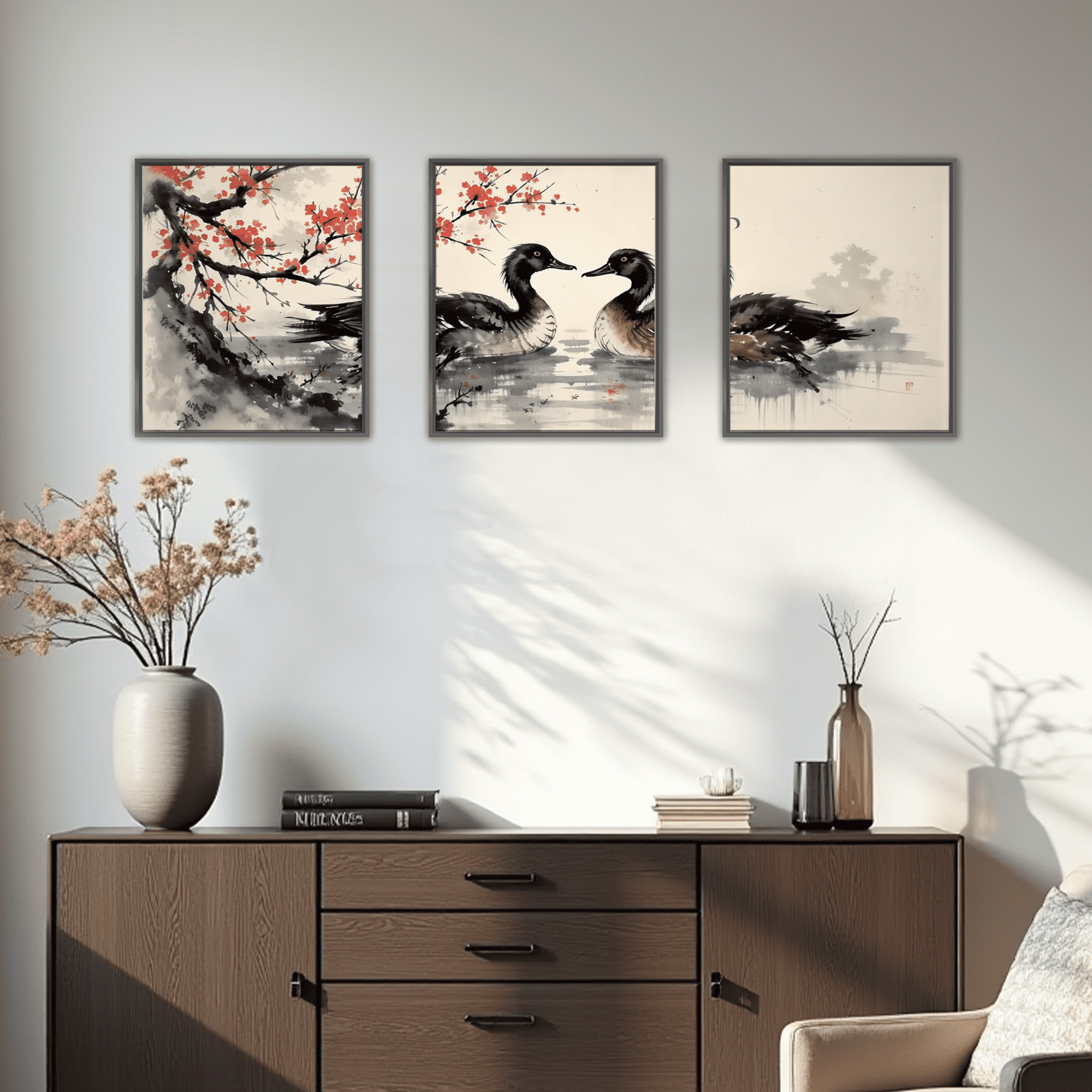 MAYEERTY Modern Abstract Wall Art Painting, Living Room Decor, Black Aluminum Alloy Frame, 15.7"x11.8"