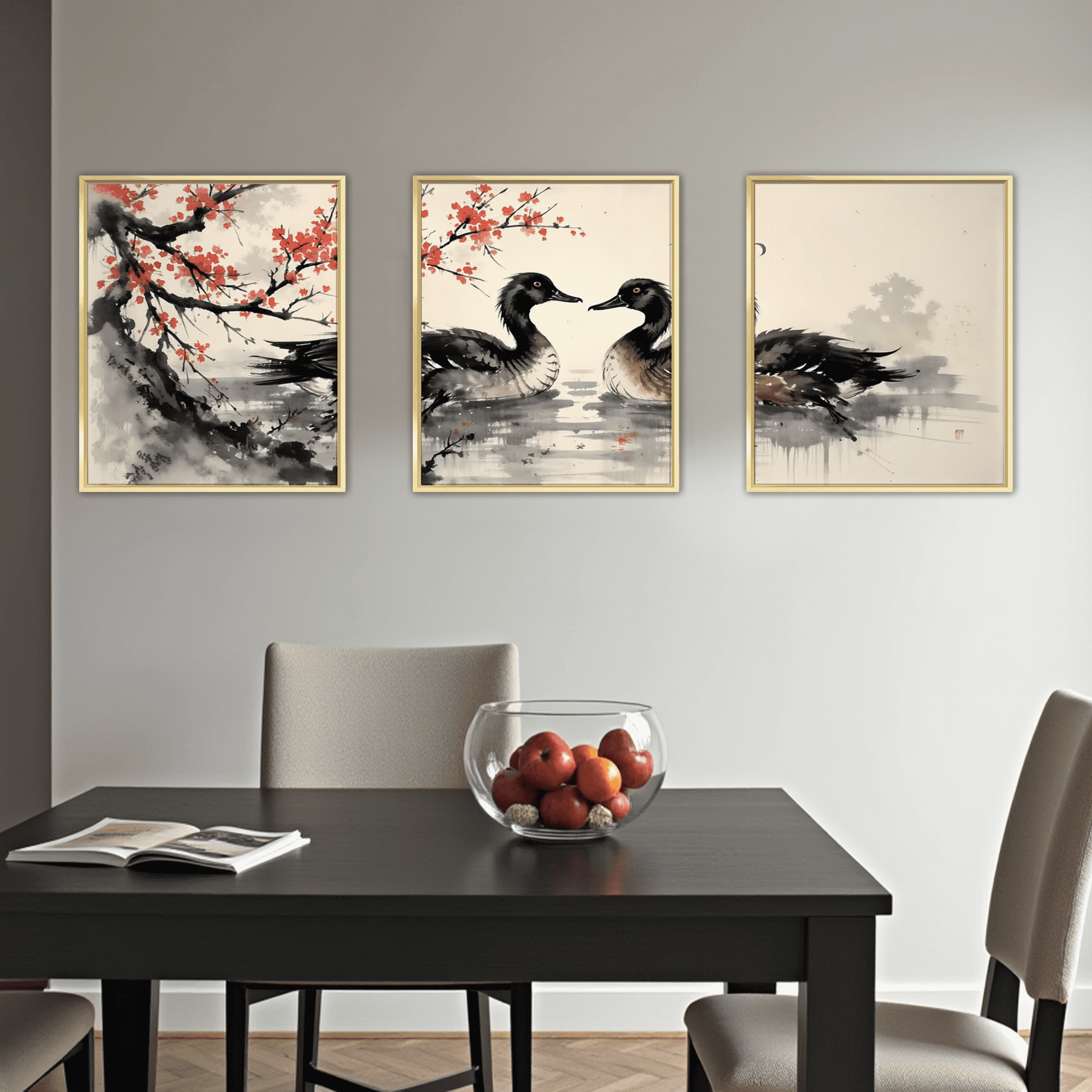 MAYEERTY Modern Abstract Wall Art Painting, Living Room Decor, Glod Aluminum Alloy Frame, 7.87"x9.84"
