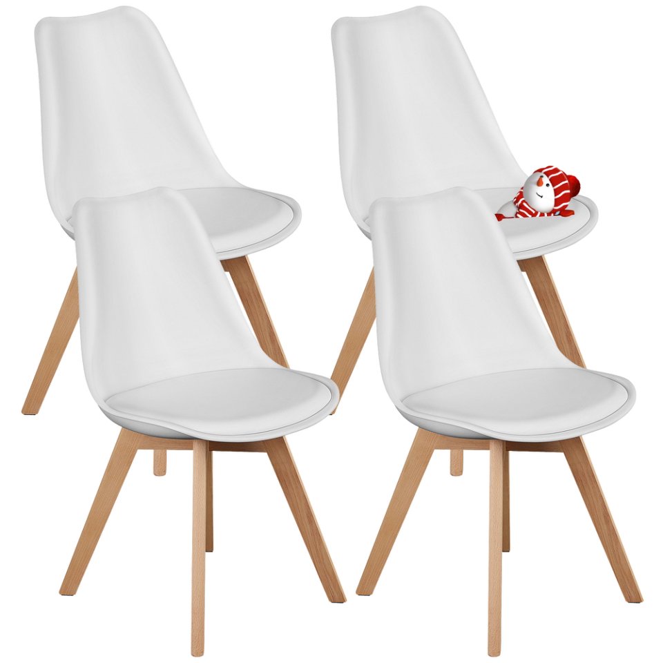 MAYEERTY Dining Chairs Set of 2, Upholstered Mid Century Modern Accent Chairs for Kitchen Living Room