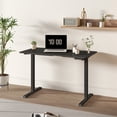 thumbnail image 1 of MAYEERTY Electric Standing Desk, Adjustable Height Desk for Home Office, 55 x 28 inches Sit Stand Workstation, Black Frame & Black Top, 1 of 9