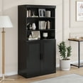 thumbnail image 1 of MAYEERTY Entryway Storage Cabinet Set of 2 Wood Accent Cabinet for Living Room,Black, 1 of 13