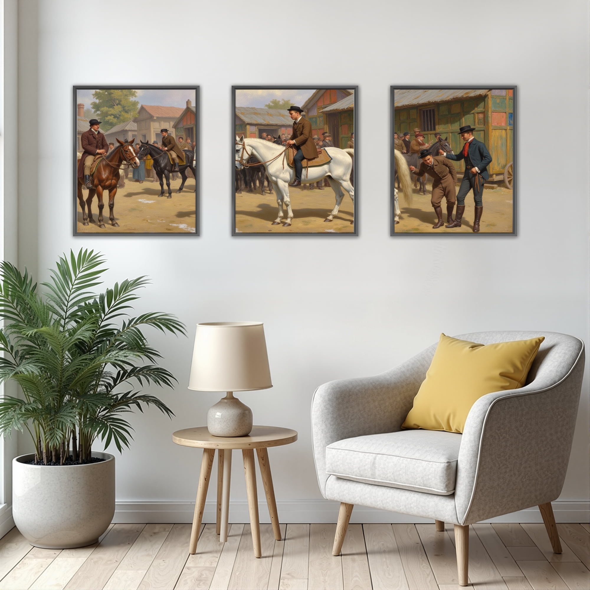 MAYEERTY Modern Abstract Wall Art Painting, Living Room Decor, Black Aluminum Alloy Frame, 7.87"x9.84"