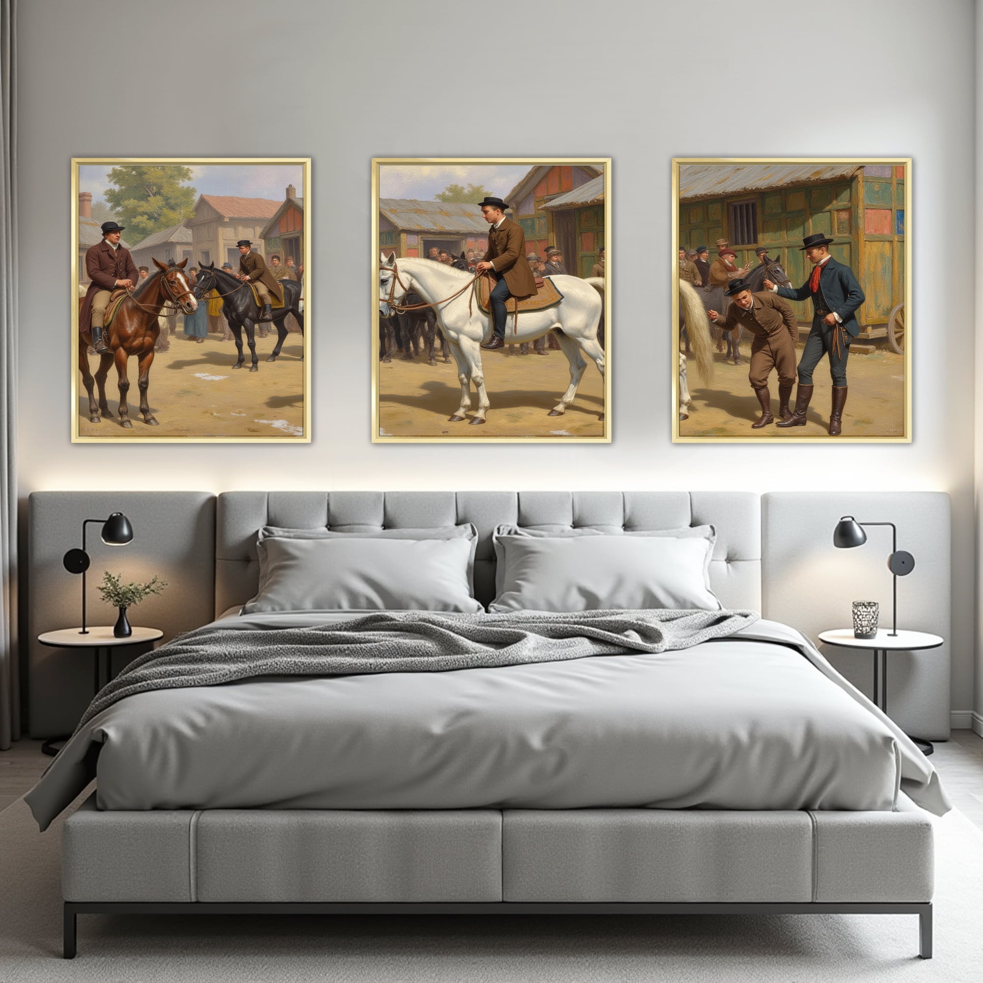 MAYEERTY Modern Abstract Wall Art Painting, Living Room Decor, Gold Aluminum Alloy Frame, 23.6"x15.8"