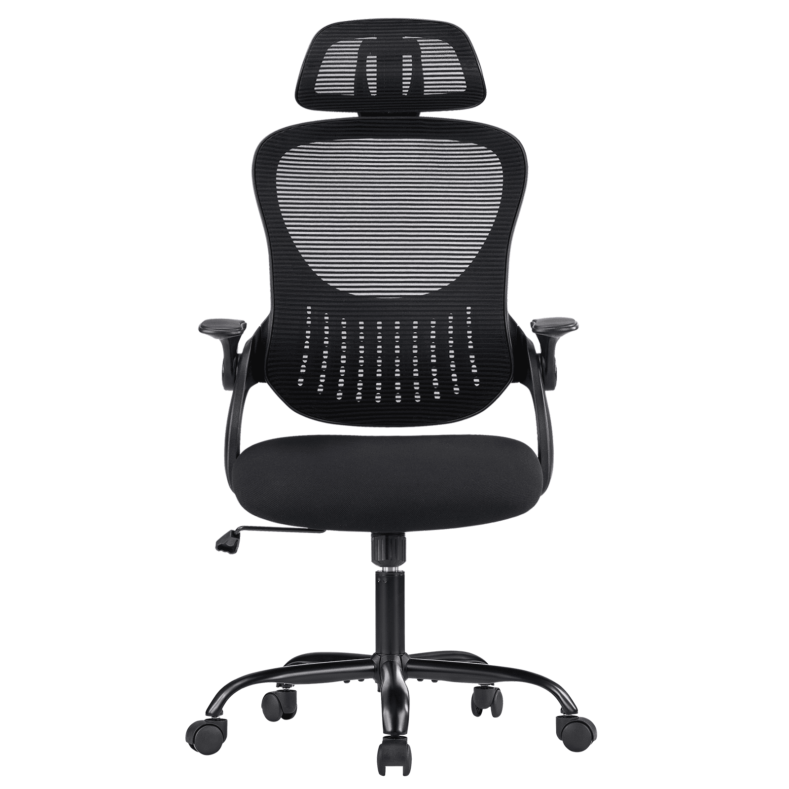 MAYEERTY Ergonomic Office Chair with Headrest, Adjustable Task Chair with Flip-Up Armrests