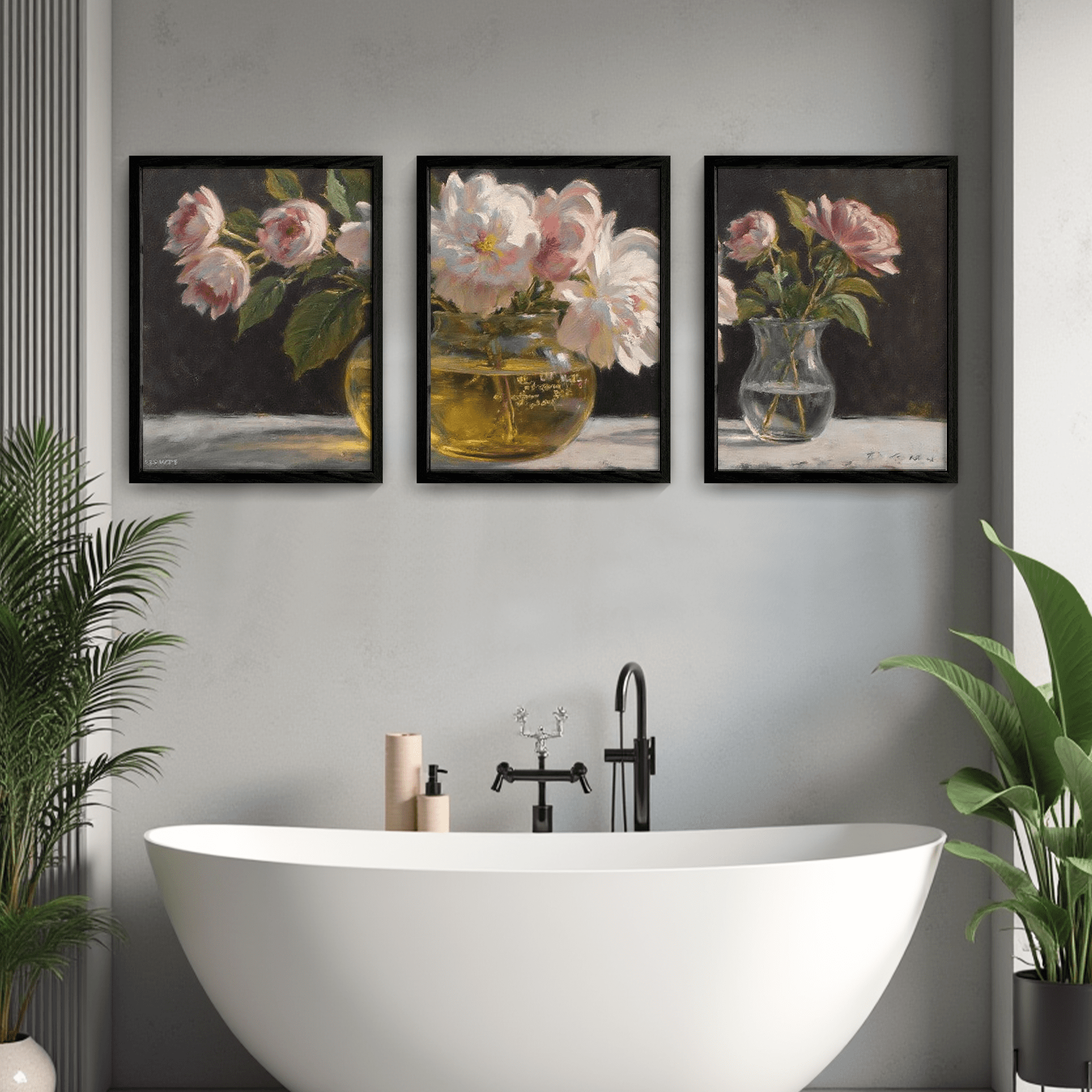MAYEERTY Modern Abstract Wall Art Painting, Living Room Decor, Black MDF Frame, 15.7"x11.8"