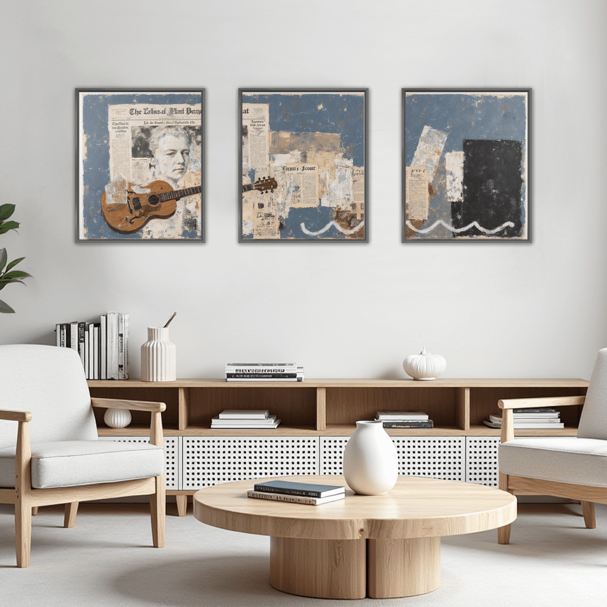 MAYEERTY Modern Abstract Wall Art Painting, Living Room Decor, Black Aluminum Alloy Frame, 23.6"x15.8"