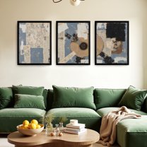 MAYEERTY Modern Abstract Wall Art Painting, Living Room Decor, Black MDF Frame, 7.87"x9.84"