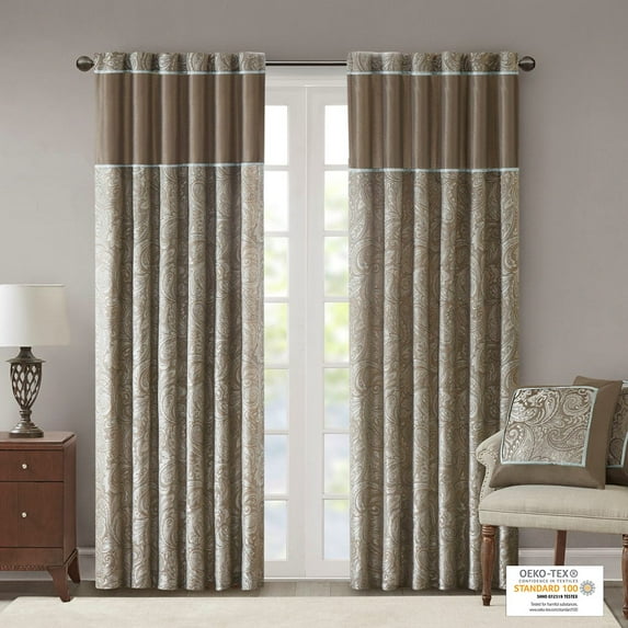 MAYEERTY Jacquard Curtain Panel Pair(2 Pcs Window Panels)