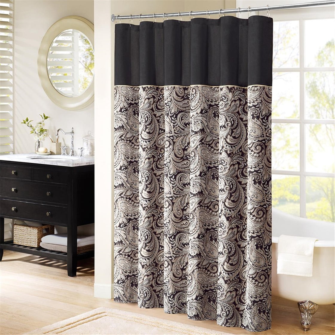 MAYEERTY Jacquard Shower Curtain, 72" x 72", Machine-Washable, Multicolor