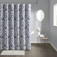 thumbnail image 1 of Dovelina Jacquard Shower Curtain, 72" x 72", Silver, Cotton, 1 of 5