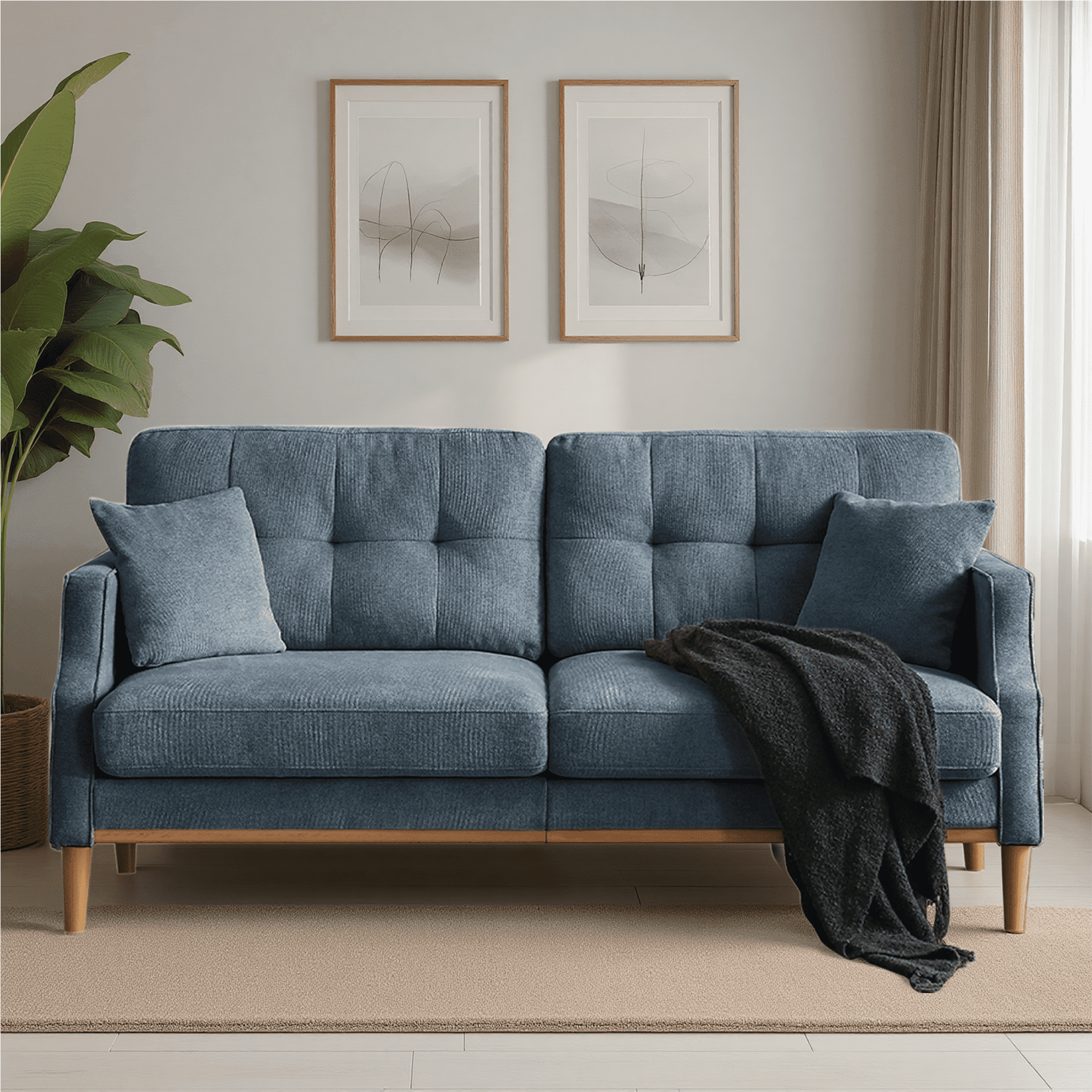 MAYEERTY Living Space sofa 3 seater With Waterproof Fabric , USB Charge port