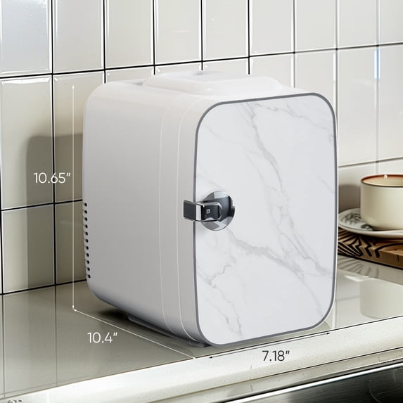 MAYEERTY Mini refrigerator 4L/6 Cans, Portable Compact Refrigerator Skincare, Food and Beverage
