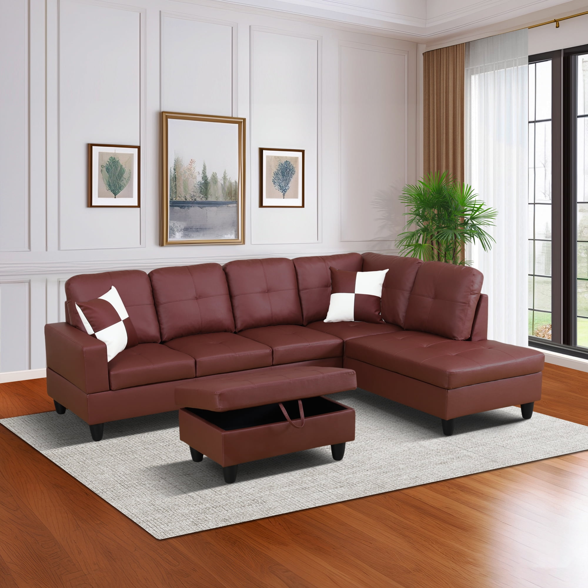 MAYEERTY Modern Adult 3-Piece Couch Set Versatile Design Comfortable Seating Stylish Living Room Decor