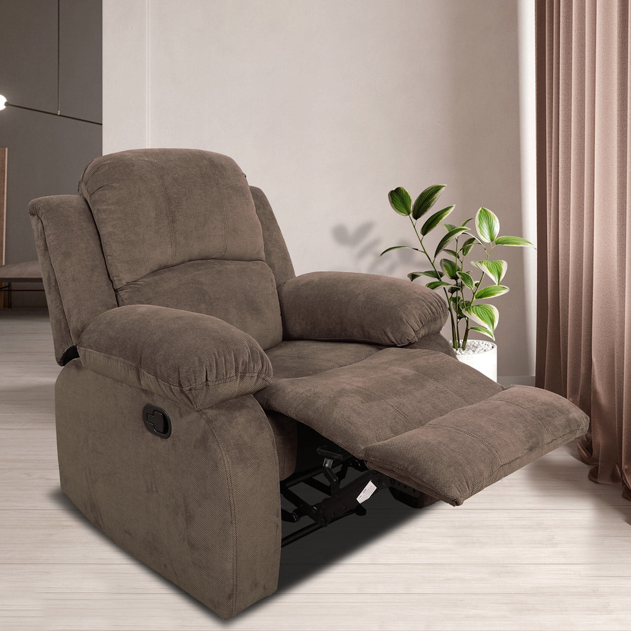 MAYEERTY 38" Modern Velvet Unit Sofa - Business Function Sofa for Living Room, Brown
