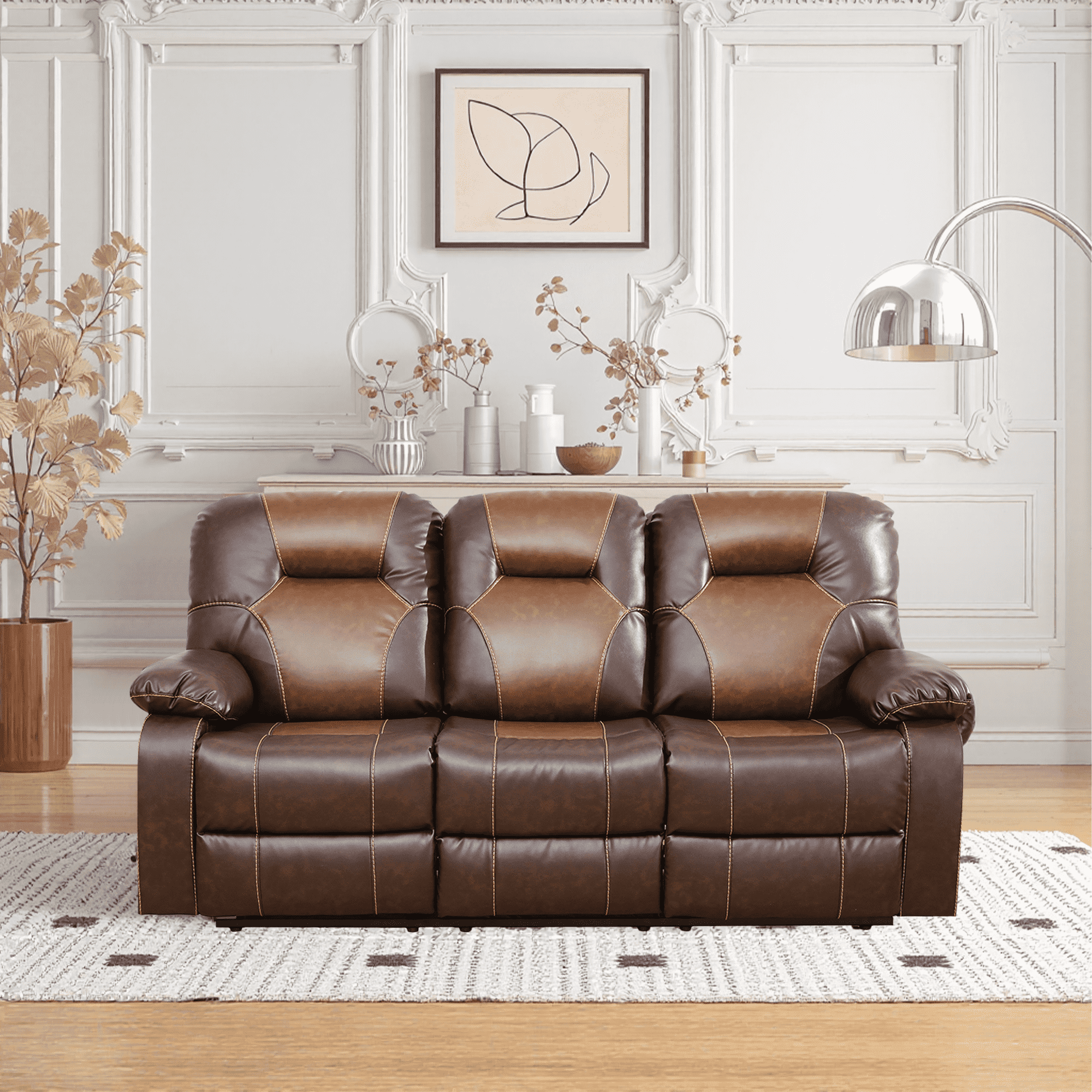 MAYEERTY Modern Adult Reclining Sofa - Simple Stylish Business Function for Living Room
