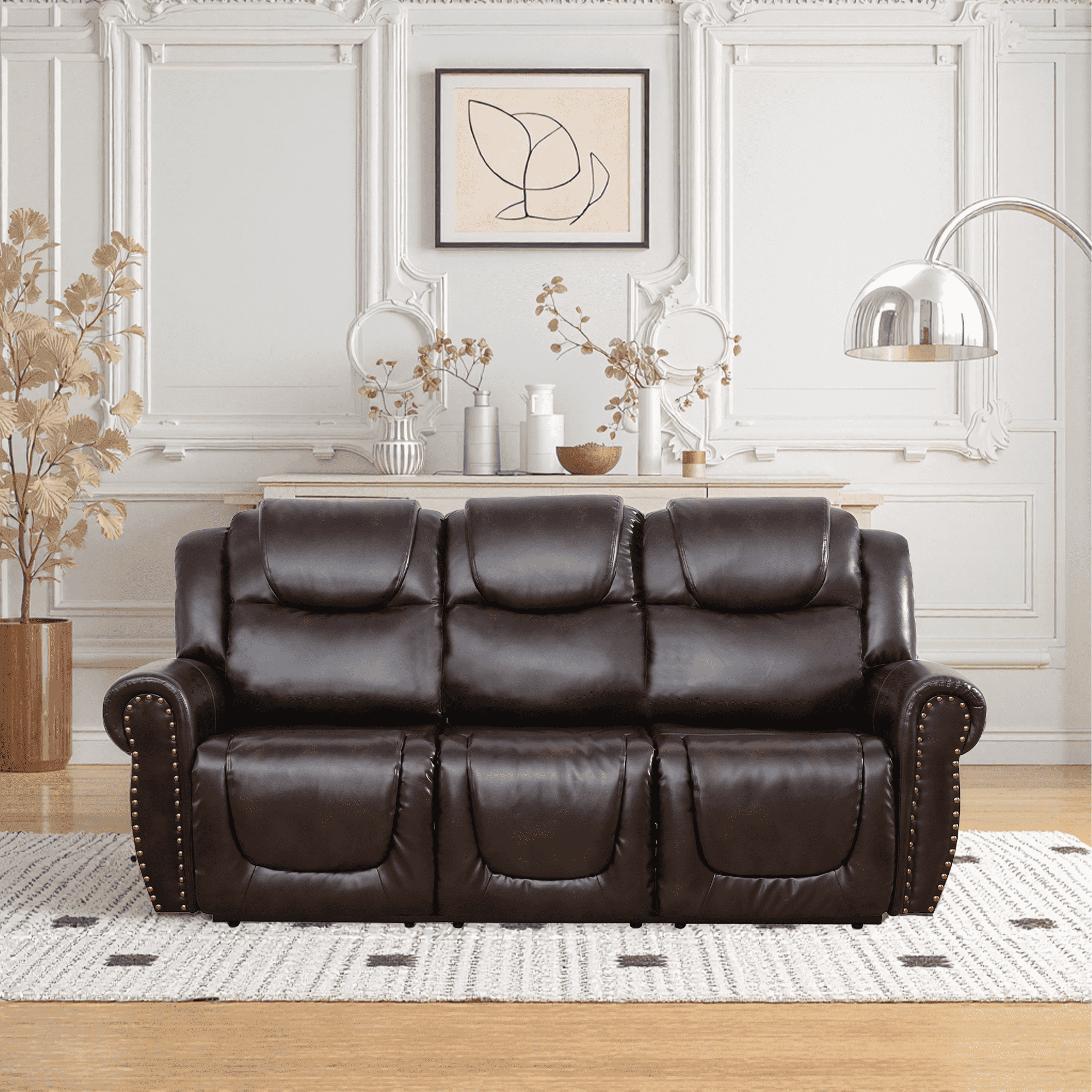 MAYEERTY Modern Adult Reclining Sofa - Simple Stylish Business Function for Living Room