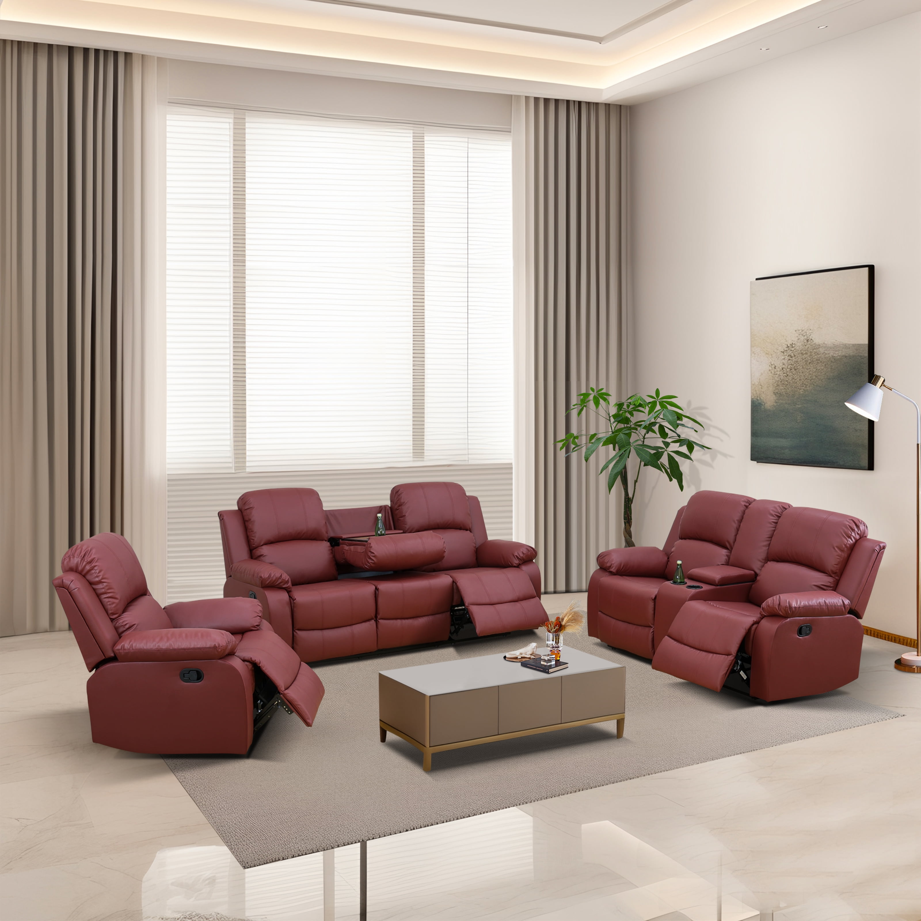 MAYEERTY Modern Adult Simple Reclining Stylish Business Function Sofa for Living Room