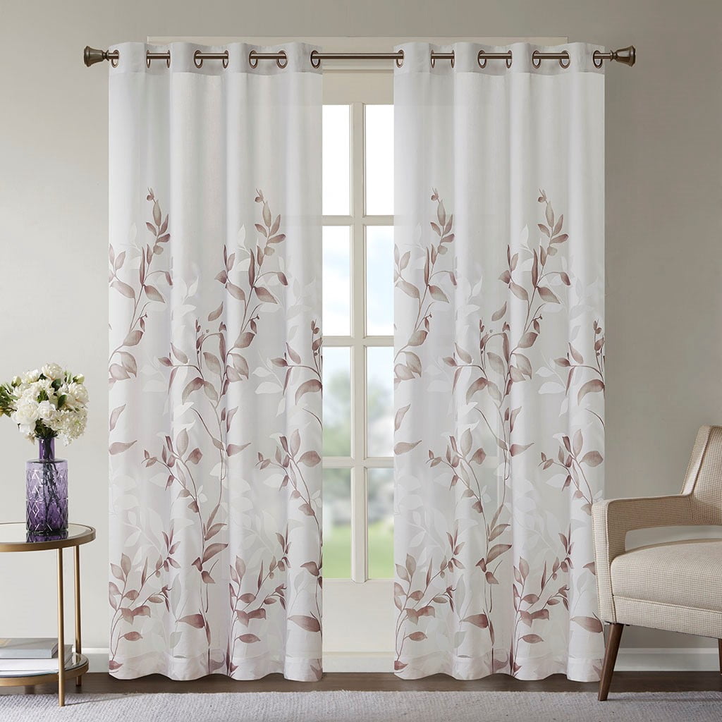 MAYEERTY Modern Fashionable and Practical Burnout Printed Curtain Panel