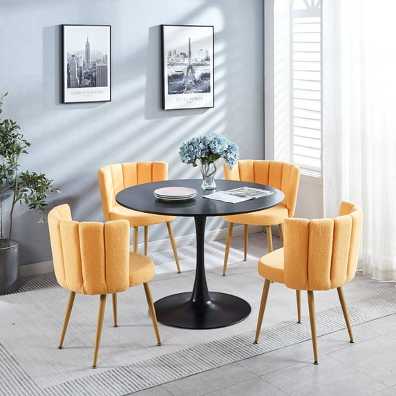 MAYEERTY Modern Yellow Dining Chairs Set of 2 - For Dining/Living Room