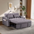 thumbnail image 1 of MAYEERTY 54.7" Convertible Multifunctional Foldable Sofa Bed with USB, with USB Port, Ashtray, Rotating Telephone Stand,Gray, 1 of 10