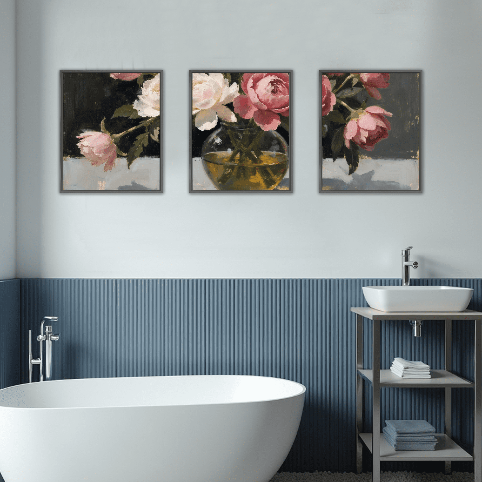 MAYEERTY Modern Abstract Wall Art Painting, Living Room Decor, Black Aluminum Alloy Frame, 23.6"x15.8"