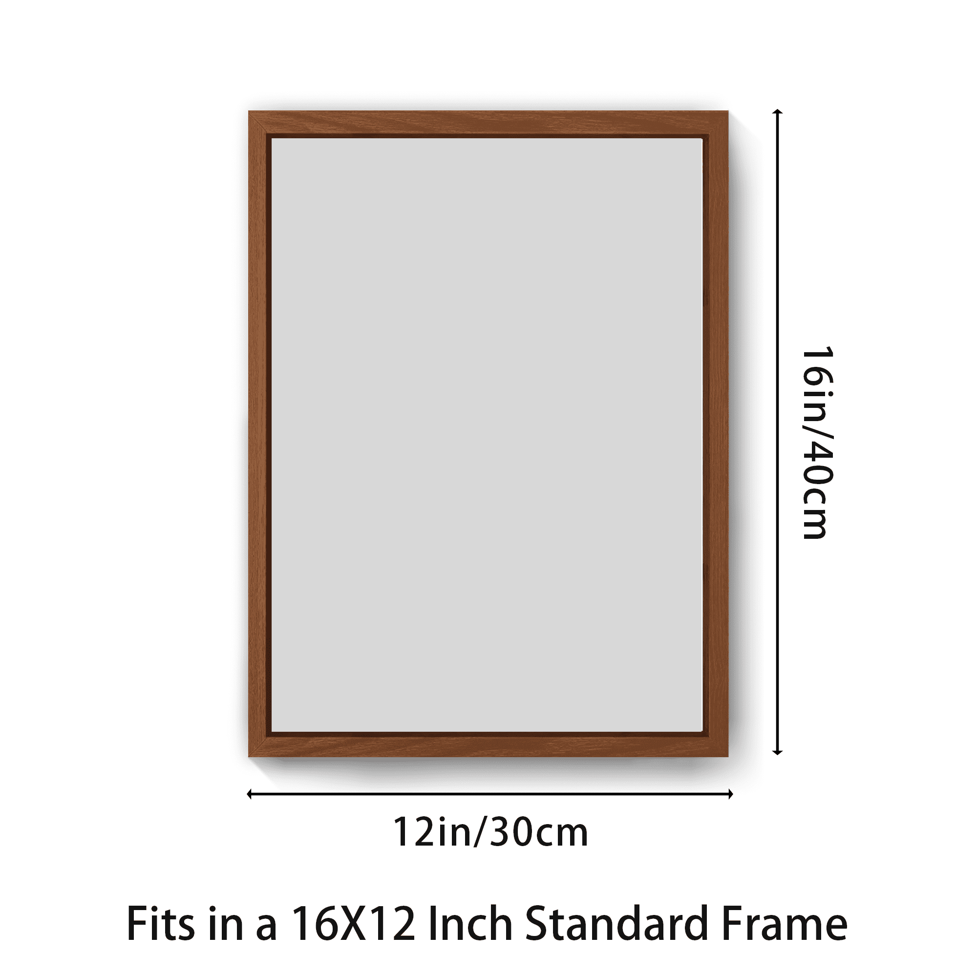 MAYEERTY Modern Abstract Wall Art Painting, Living Room Decor, Brown MDF Frame, 15.7"x11.8"