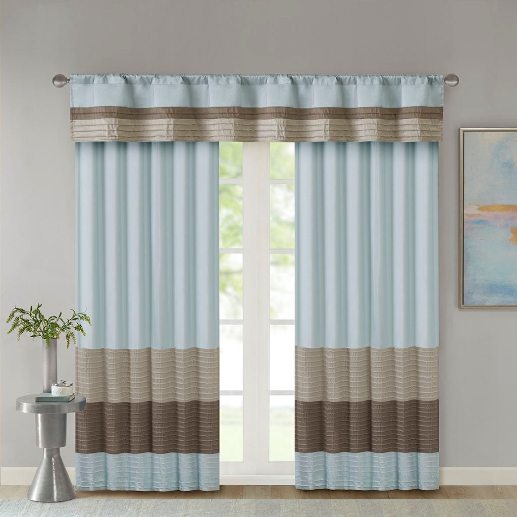 MAYEERTY 1 Pc Polyoni Pintuck Curtain Panel
