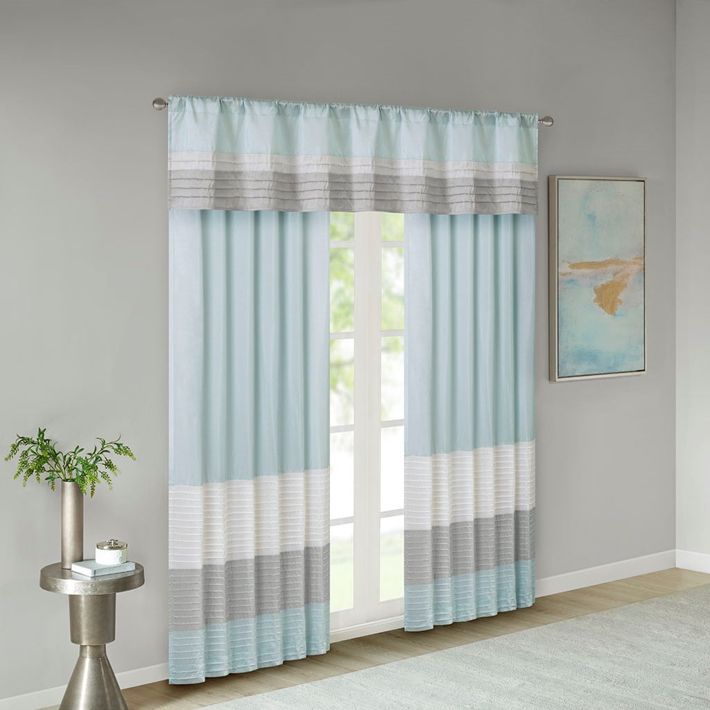 MAYEERTY 1 Pc Polyoni Pintuck Curtain Panel