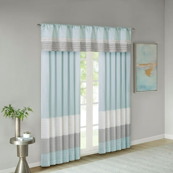 MAYEERTY 1 Pc Polyoni Pintuck Curtain Panel