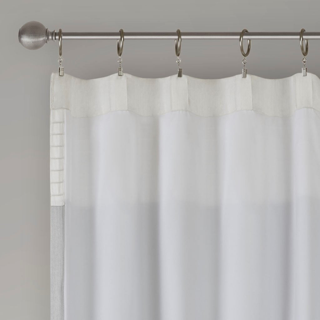 MAYEERTY 1 Pc Polyoni Pintuck Curtain Panel