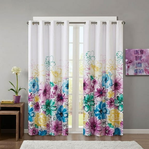 MAYEERTY 1 Pc Printed Total Blackout Curtain Panel