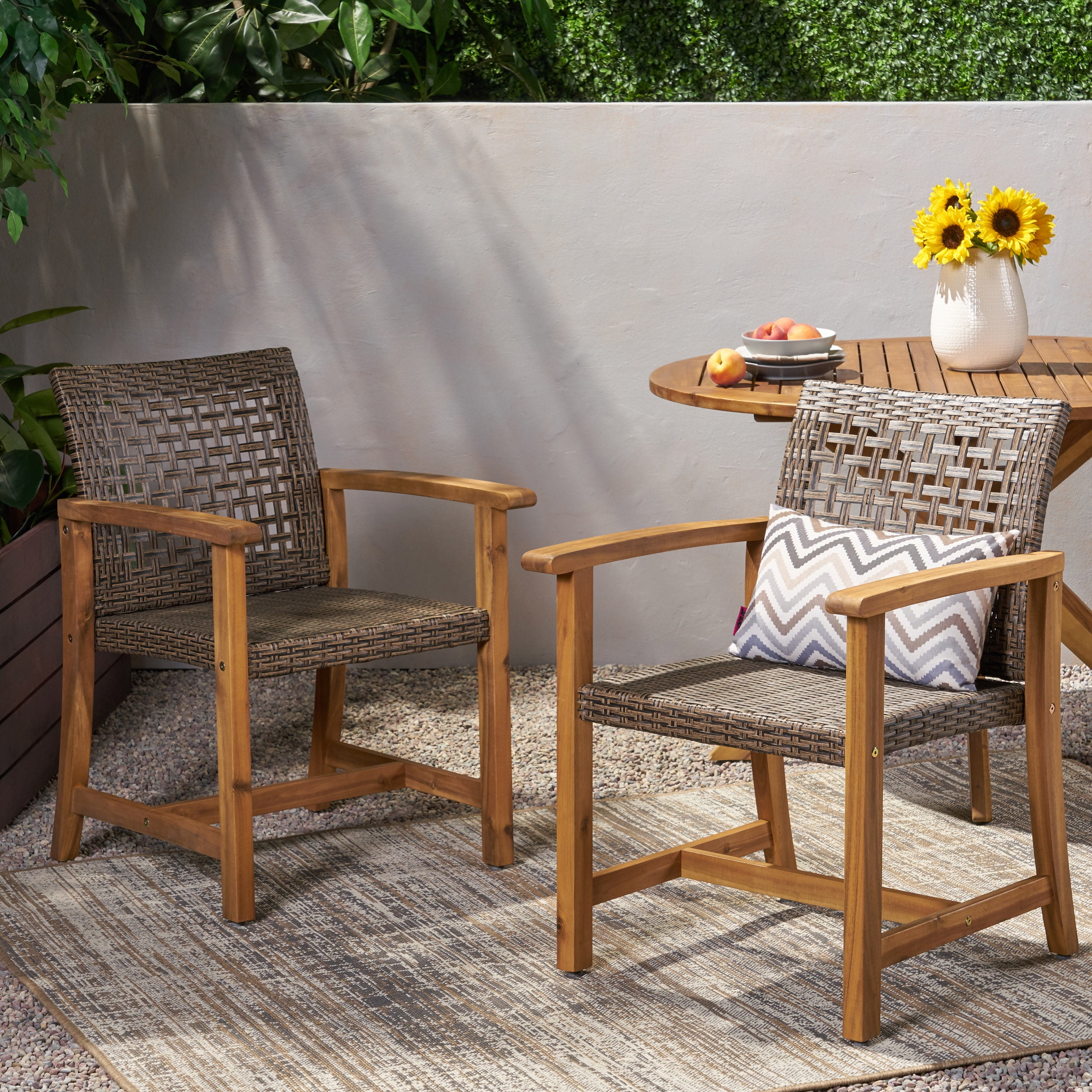 MAYEERTY Patio Armchair Set of 2 - Outdoor Dining Chairs for Patio/Backyard