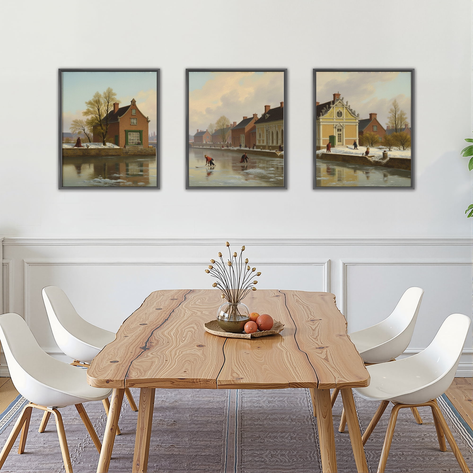 MAYEERTY Modern Abstract Wall Art Painting, Living Room Decor, Black Aluminum Alloy Frame, 7.87"x9.84"