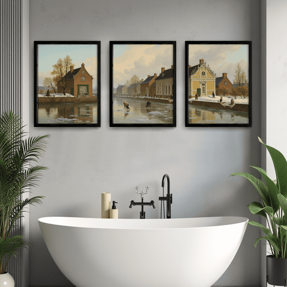 MAYEERTY Modern Abstract Wall Art Painting, Living Room Decor, Black MDF Frame, 7.87"x9.84"