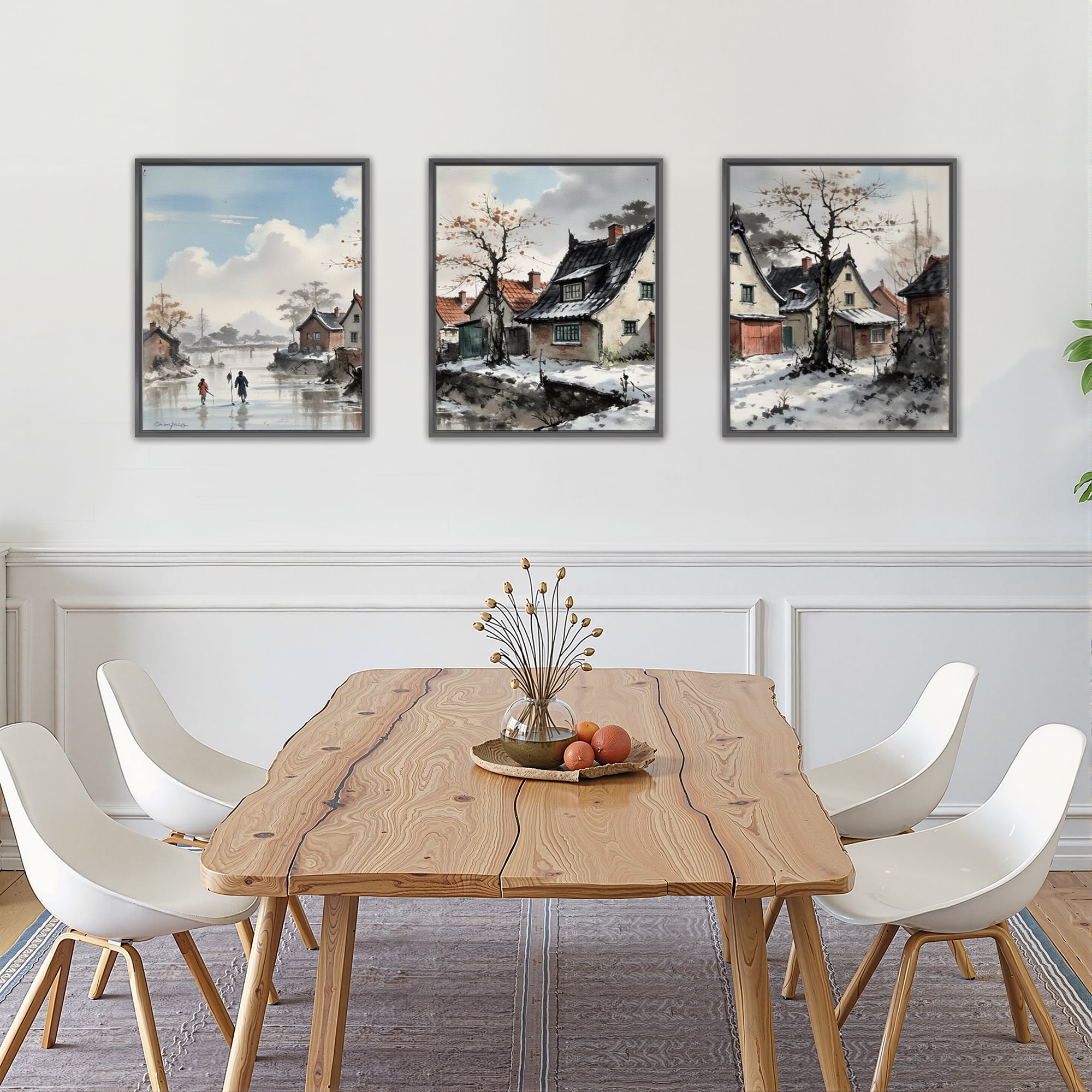 MAYEERTY Modern Abstract Wall Art Painting, Living Room Decor, Black Aluminum Alloy Frame, 7.87"x9.84"