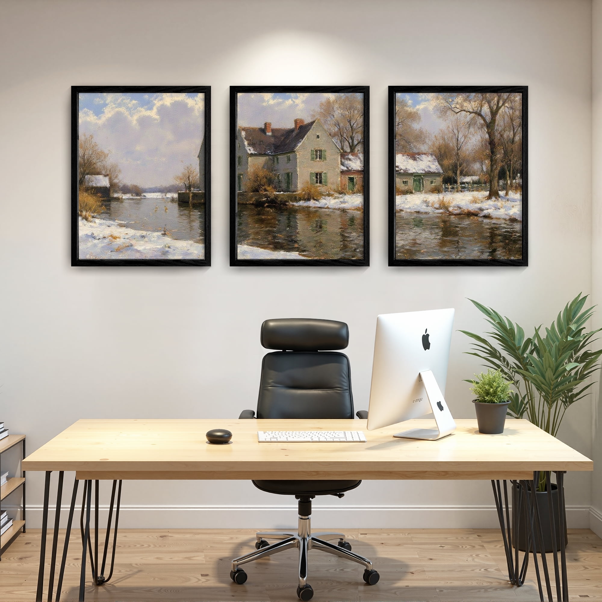 MAYEERTY Modern Abstract Wall Art Painting, Living Room Decor, Black MDF Frame, 23.6"x15.8"