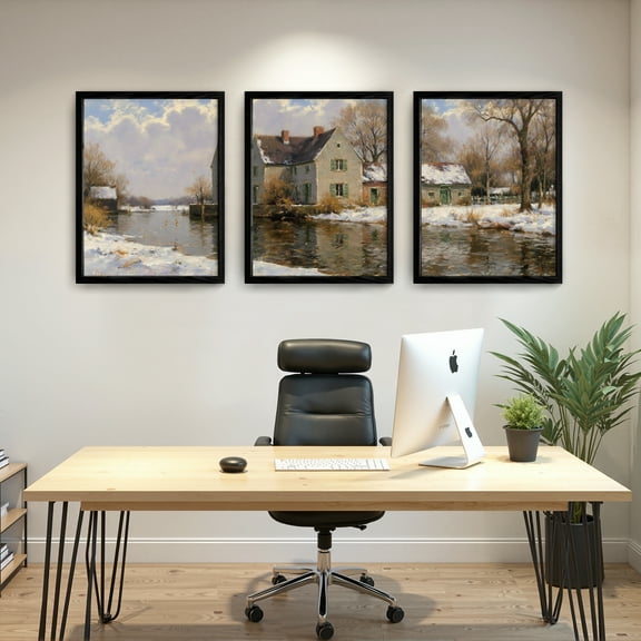 MAYEERTY Modern Abstract Wall Art Painting, Living Room Decor, Black MDF Frame, 7.87"x9.84"