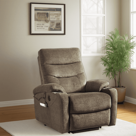 Dovelina Power Lift Recliner Chair,Electric Sofa Home Living Room Chairs,Dark Brown