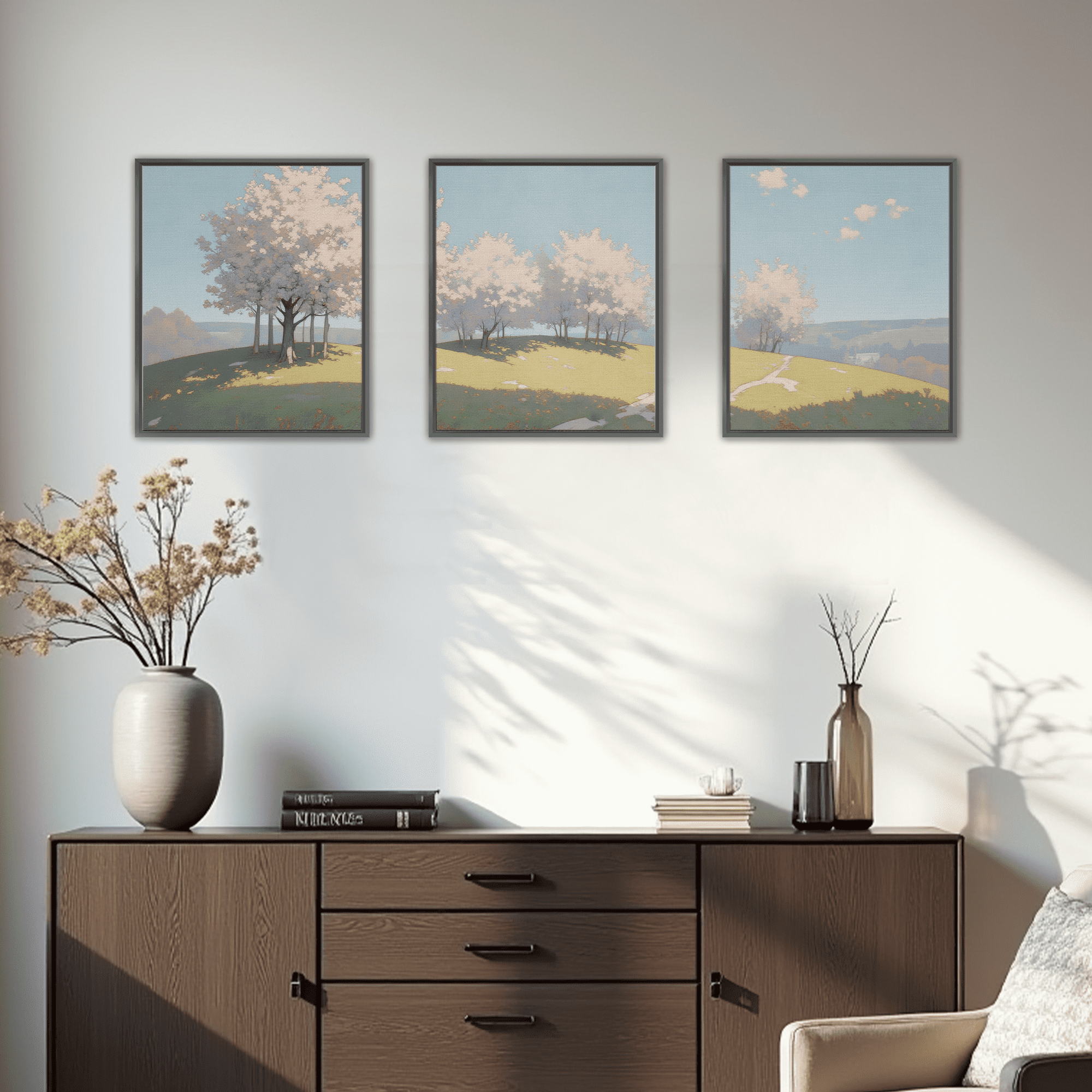 MAYEERTY Modern Abstract Wall Art Painting, Living Room Decor, Black Aluminum Alloy Frame, 23.6"x15.8"