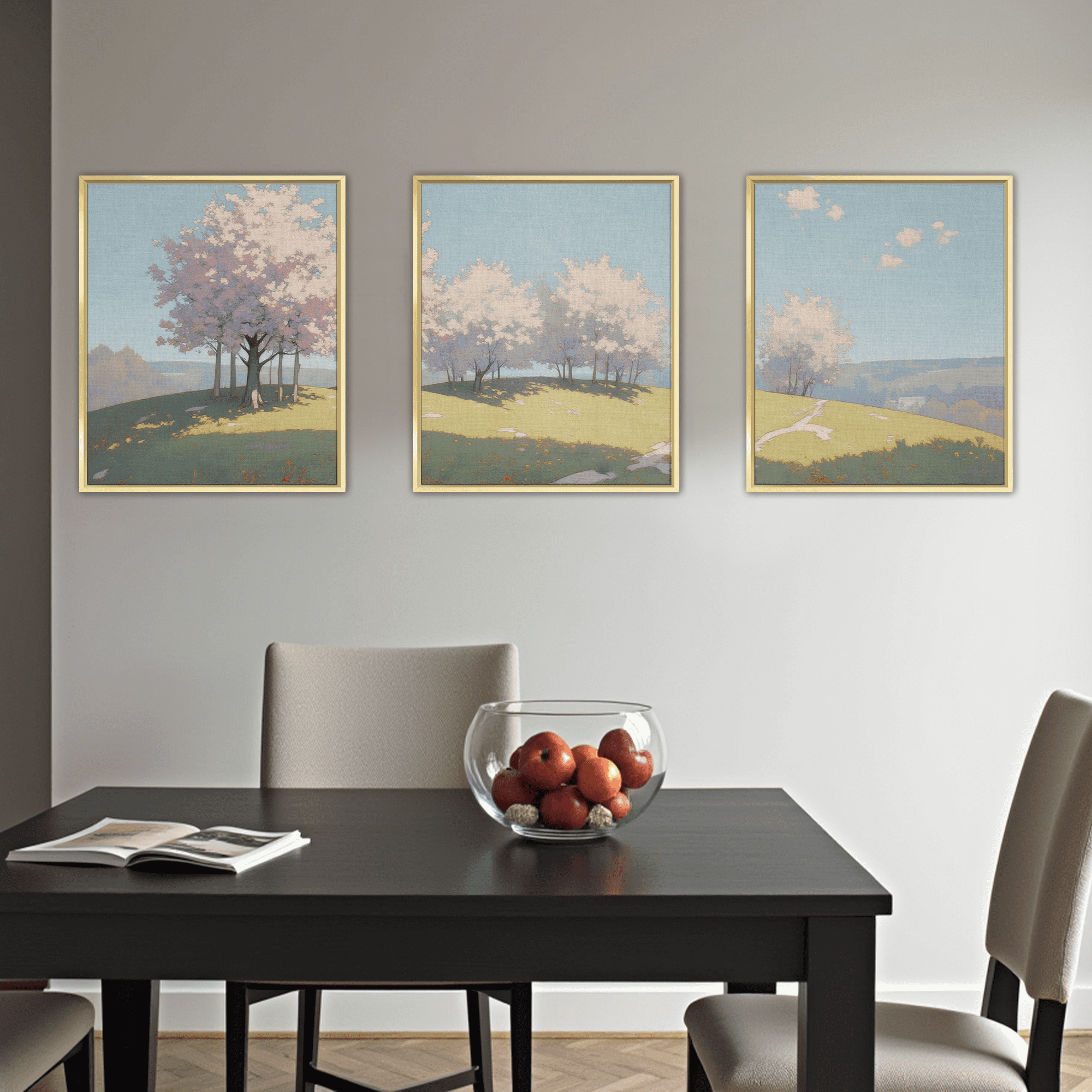 MAYEERTY Modern Abstract Wall Art Painting, Living Room Decor, Glod Aluminum Alloy Frame, 15.7"x11.8"