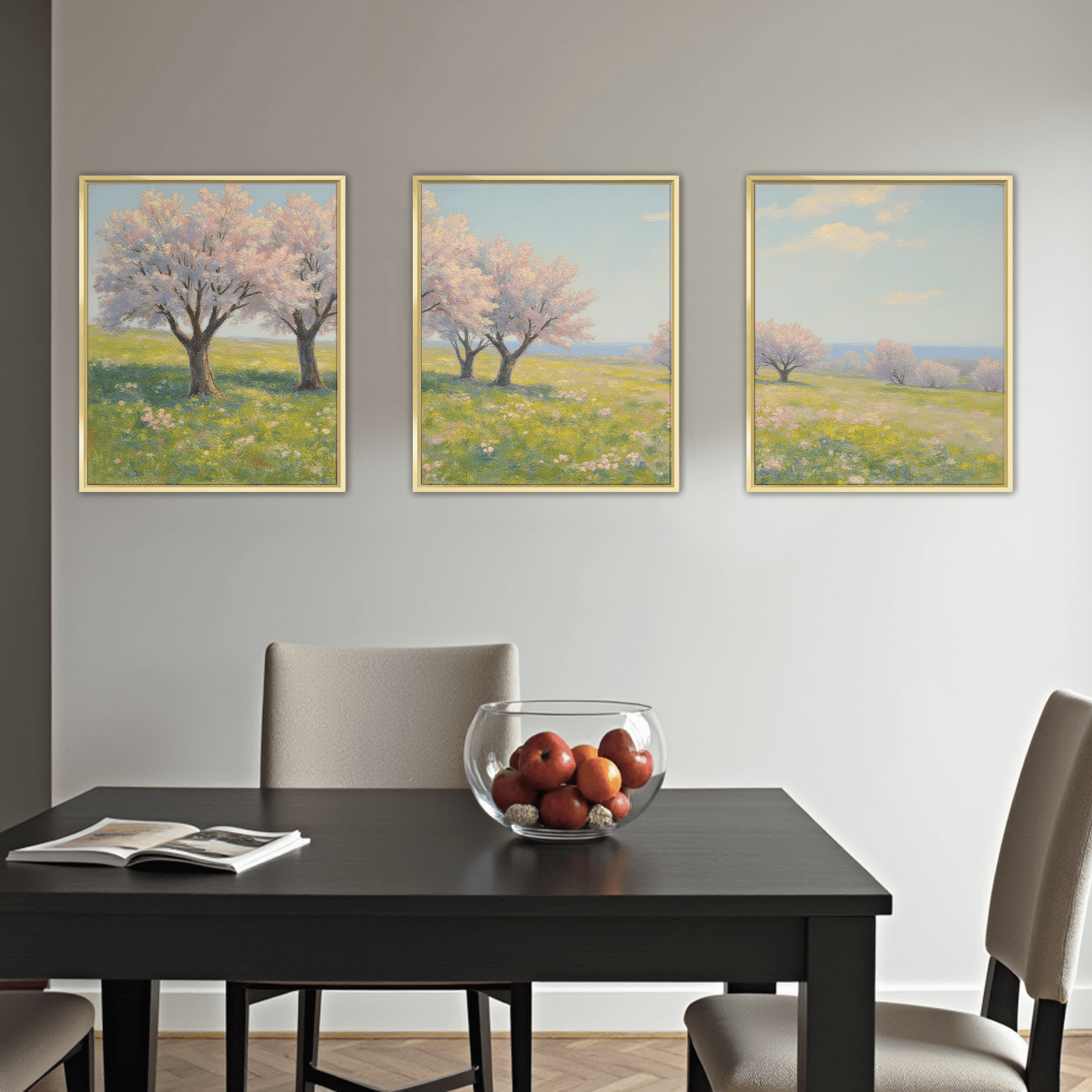 MAYEERTY Modern Abstract Wall Art Painting, Living Room Decor, Glod Aluminum Alloy Frame, 15.7"x11.8"