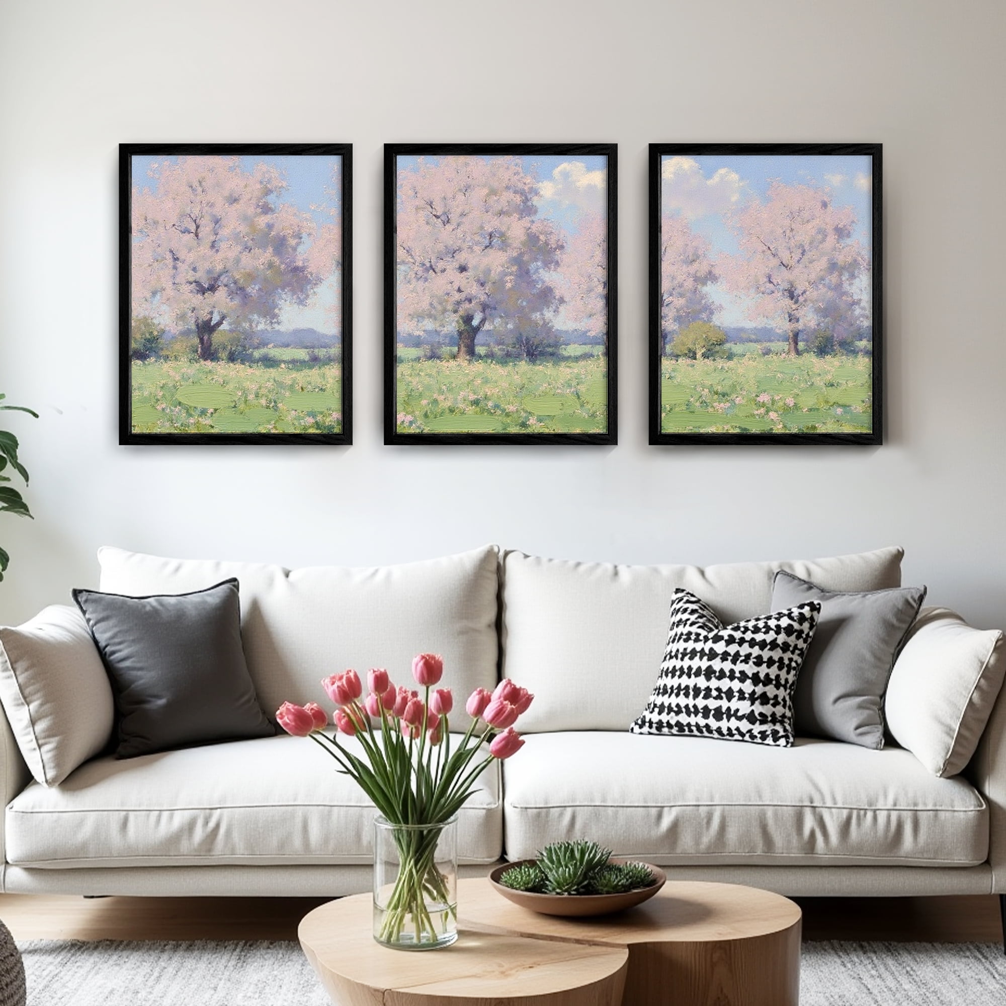 MAYEERTY Modern Abstract Wall Art Painting, Living Room Decor, Black MDF Frame, 15.7"x11.8"