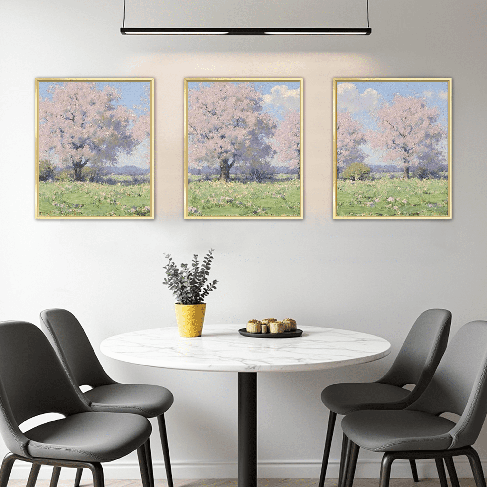 MAYEERTY Modern Abstract Wall Art Painting, Living Room Decor, Gold Aluminum Alloy Frame, 23.6"x15.8"